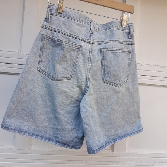 Vintage High Waisted Jean Shorts Slouch Curvy Retro 1980s VTG 90s Size 30W - Picture 4 of 16